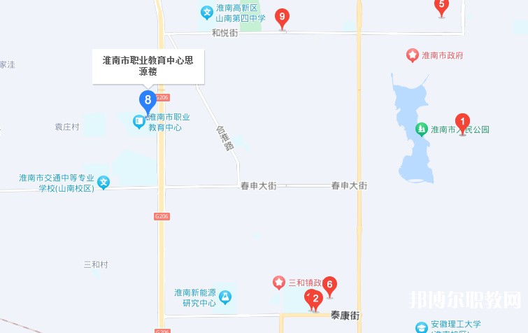 淮南經(jīng)濟(jì)技術(shù)學(xué)校地址，乘車路線