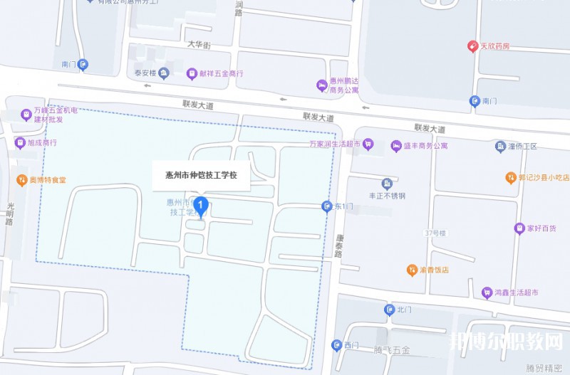 惠州市仲愷技工學(xué)校地址，乘車路線