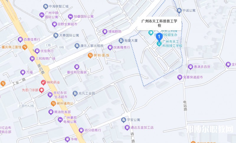廣州市天工科技技工學校地址，乘車路線